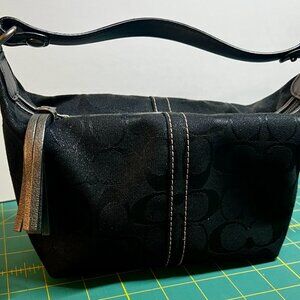 Coach Signature Vintage Y2k Glitter Python Leather Handle